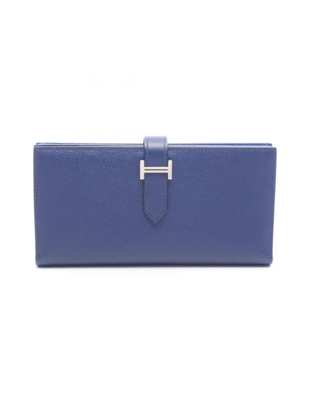 Hermes Bifold Wallet Bearn Soufflet Verso Blue Saphir France